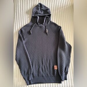 Gray Textured Hoodie